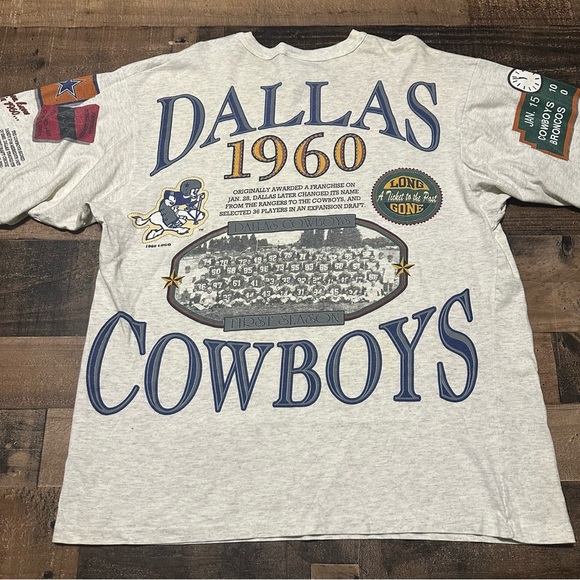 VINTAGE Dallas Cowboys Long Gone Doomsday Defense T-Shirt - Picture 8 of 8